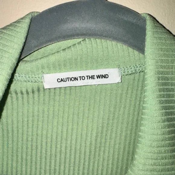 Caution To The Wind green Ribbed Tank Top - Picture 2 of 4